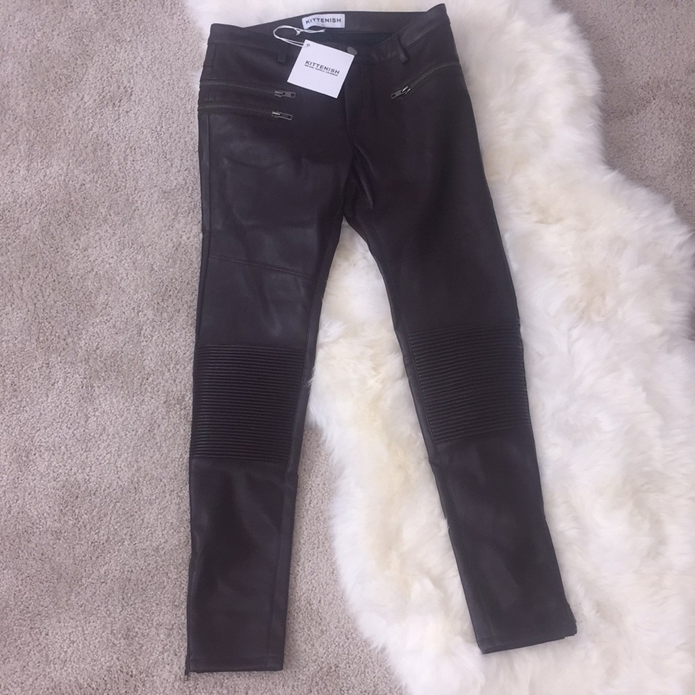 Never worn Kittenish brand faux leather pants.